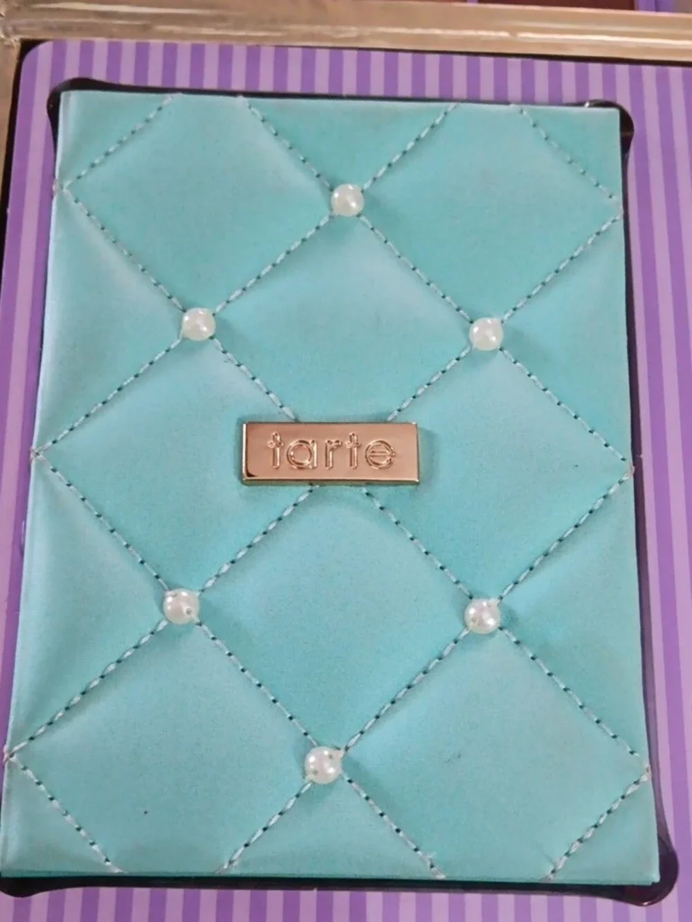 Tarte Eyeshadow Case With Nuetral Eyeshadows, Blush, And Lip Glosses